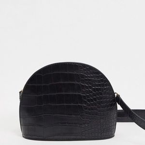 ASOS croc half moon cross body bag
